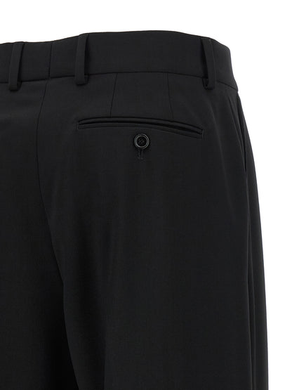 Pantalon Casual Laine Vierge Noire – Dolce & Gabbana