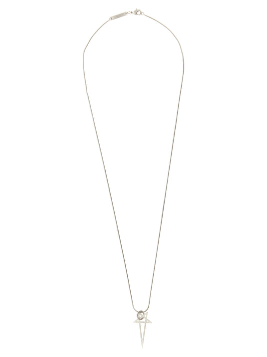 Rick Owens Silver Brass Necklace