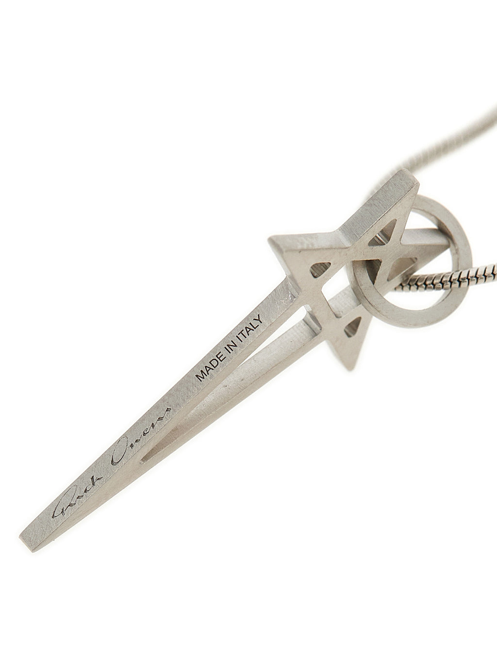 Rick Owens Silver Brass Necklace