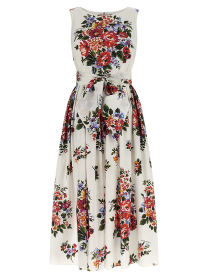 Dolce & Gabbana White Cotton Midi Dress