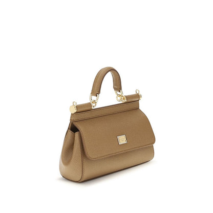 Dolce & Gabbana Beige Calf Leather Bos Taurus Handbag