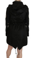 John Richmond Floral Sequined Beaded Hooded Jacket Coat
