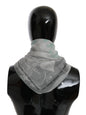 Costume National Gray Silk Shawl Foulard Wrap Scarf