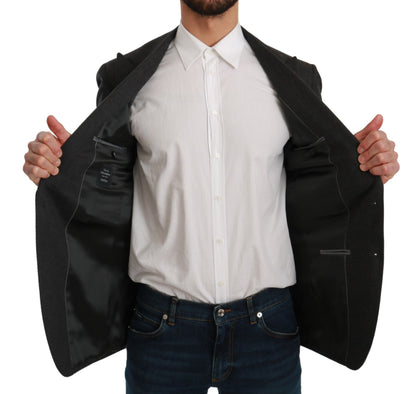 Dolce & Gabbana Gray NAPOLI Slim Fit Jacket Wool Blazer