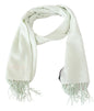 Missoni Light Green Pattern Cashmere Unisex Wrap Fringes Scarf