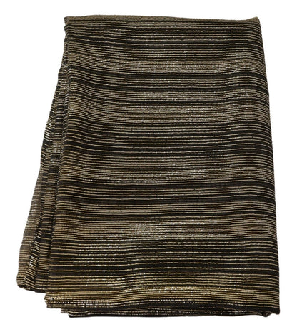 Dolce & Gabbana Metallic Gold Silk Stretch Shawl Wrap Scarf