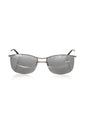Frankie Morello Silver Metallic Fibre Men Sunglass