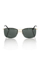Frankie Morello Black Metallic Fibre Men Sunglasses