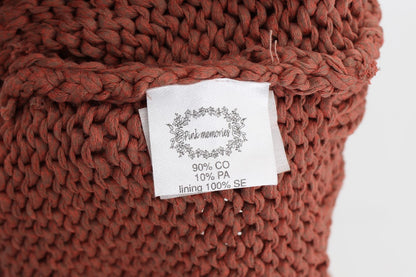 PINK MEMORIES Red Cotton Blend Knitted Sleeveless Sweater
