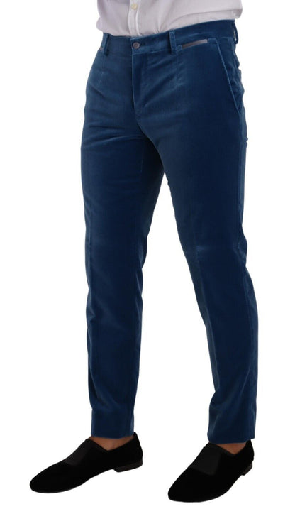 Dolce & Gabbana Blue SICILIA Velvet Slim Fit 2 Piece Suit