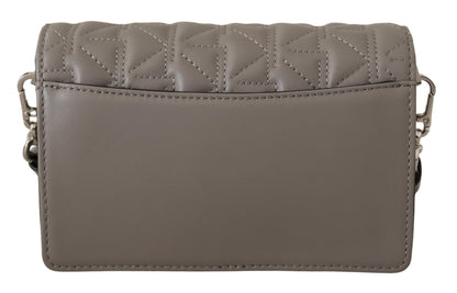 Karl Lagerfeld Light Grey Leather Crossbody Bag