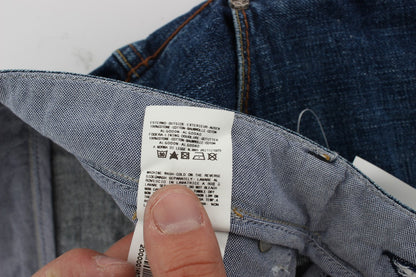 Acht Blue Wash Cotton Baggy Loose Fit Jeans