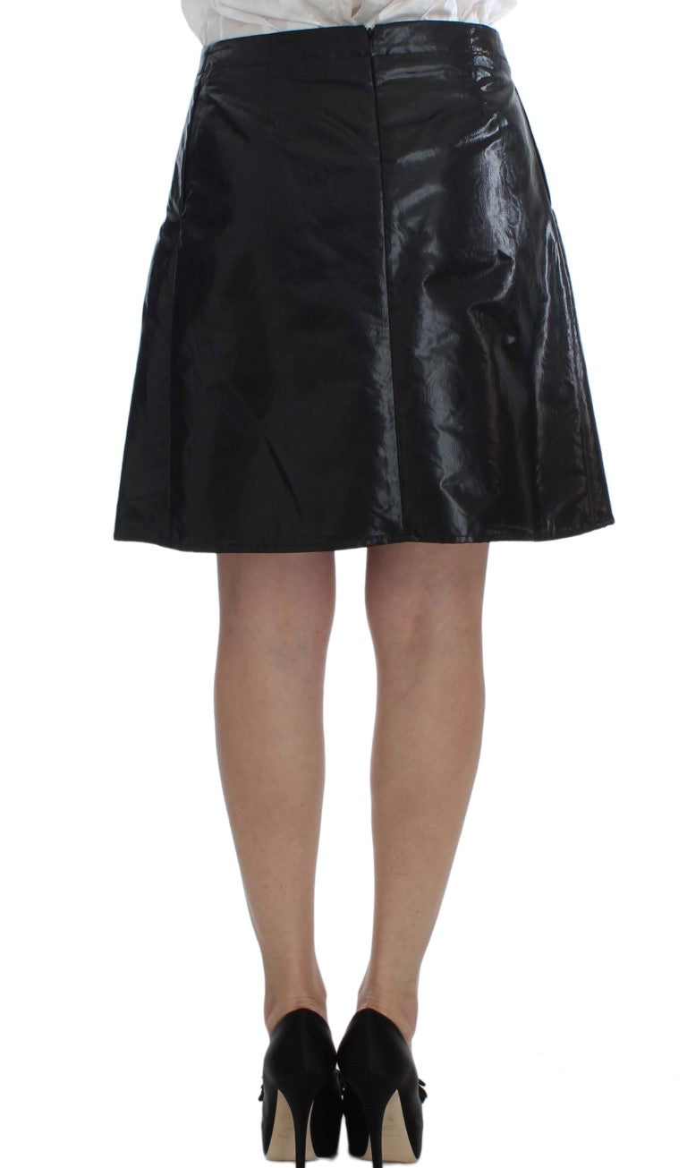 Exte Black Blue Two Piece Suit Skirt & Blazer