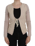 PINK MEMORIES Pink Floral Lace Wrap Sweater