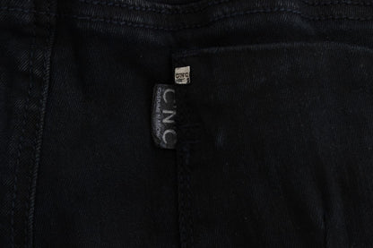 Costume National Black Cotton Slim Fit Denim Jeans