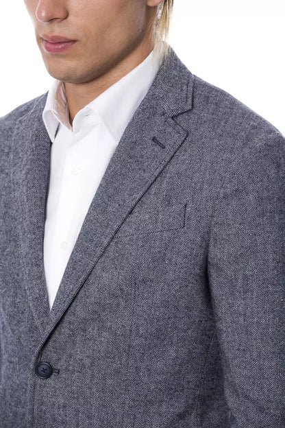 Verri Blue Polyester Blazer