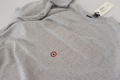 Aeronautica Militare Gray Men Pullover Sweatshirt Sweater