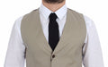 Dolce & Gabbana Beige Cotton Dress Vest Blazer Jacket