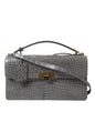 Balenciaga Gray Exotic Leather Medium Shoulder Hand Purse Bag