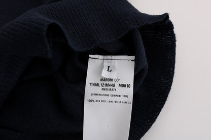 MARGHI LO' Blue Wool Blouse Sweater