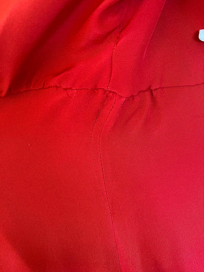 Dolce & Gabbana Red Silk Sheath A-line Knee Length Dress