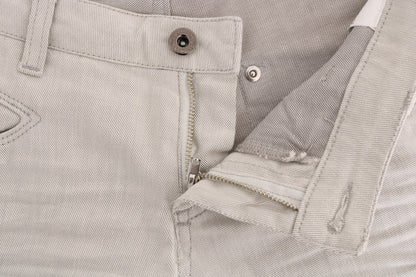Costume National White Cotton Stretch Slim Jeans