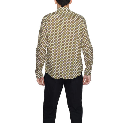 Gianni Lupo Beige Linen Pattern Shirt