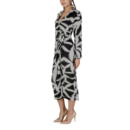 Jacqueline De Yong Black Recycled Polyester Long Dress