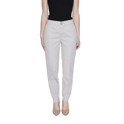 Street One Beige Cotton Casual Pants
