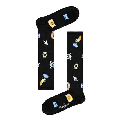 Happy Socks Chaussettes Genou Motifs Technologie Noir Femme