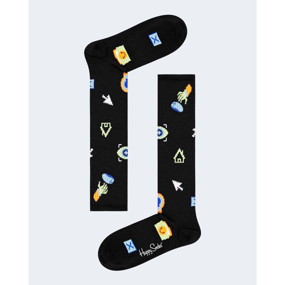 Happy Socks Chaussettes Genou Motifs Technologie Noir Femme