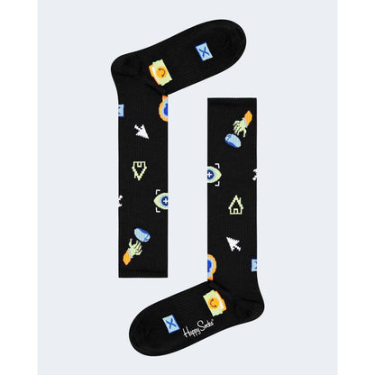 Happy Socks Chaussettes Genou Motifs Technologie Noir Femme