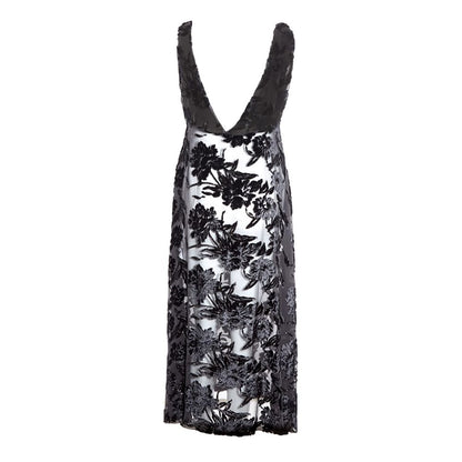 Lardini Black Viscose Cocktail Dress