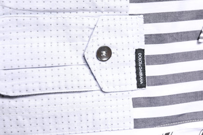 Dolce & Gabbana Multicolor Striped Button Down Casual Shirt