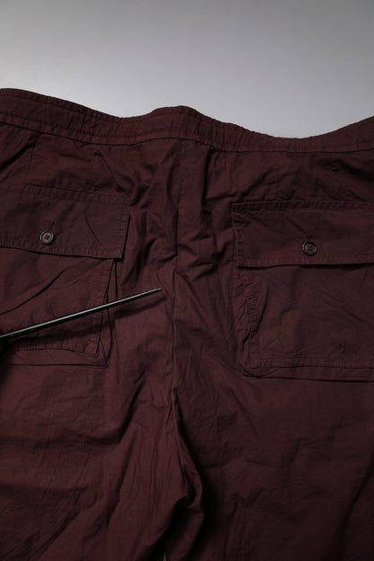 Dolce & Gabbana Maroon Cotton Cargo Jogger Sweatpants Pants