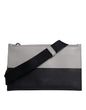 Dolce & Gabbana Black White Leather Logo Embossed Crossbody Bag
