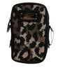 Dolce & Gabbana Multicolor Leopard Jacquard Logo Plaque Neck Strap Bag