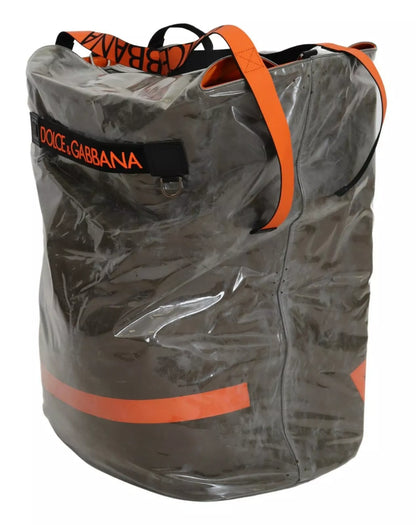 Green Fashion Expression Oversized Plastic Tote Bag