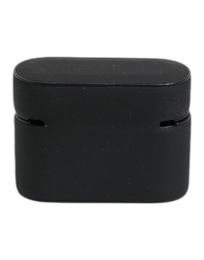 Dolce & Gabbana Black Yellow Silicone Embossed Logo Airpods Case