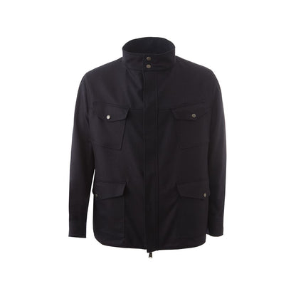 Lardini Blue Wool Coat