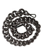 Dolce & Gabbana Black Chain Logo Engraved Bag Shoulder Strap