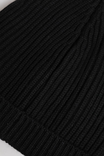 Dolce & Gabbana Black Cashmere Knitted Winter Beanie Hat