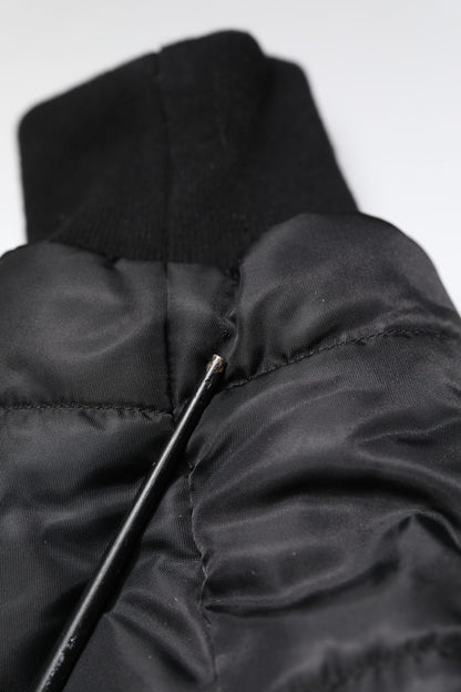 Dolce & Gabbana Black Hooded Parka Winter Men Coat Jacket