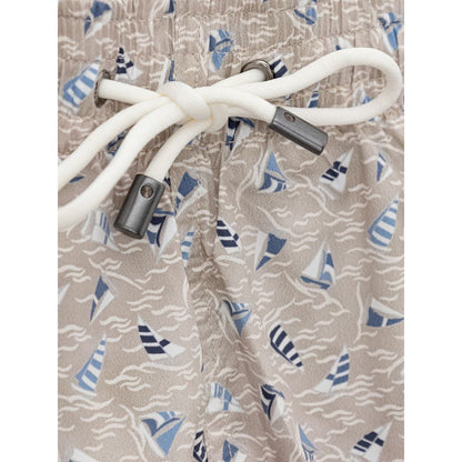 Canali Beige Polyester Swim Shorts