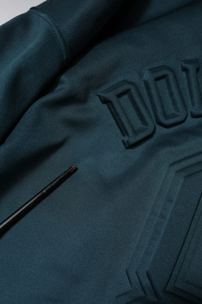 Dolce & Gabbana Dark Green Embossed Logo Pullover Sweater