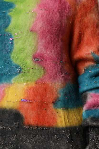 Dolce & Gabbana Multicolor Mohair Turtleneck Pullover Sweater