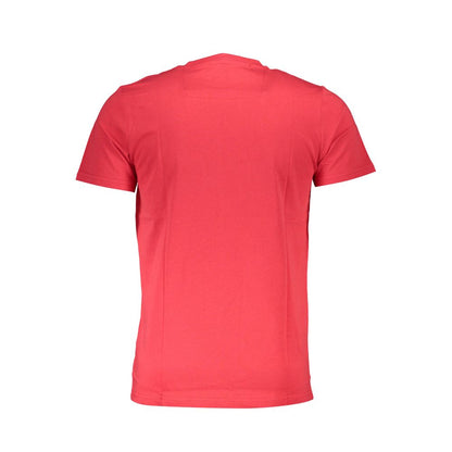 Cavalli Class Rosso Cotton Men T-Shirt
