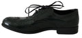 Dolce & Gabbana Green Leather Broque Oxford Wingtip Shoes