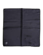 Dolce & Gabbana Blue DG Crown Silk Square Men Foulard Scarf
