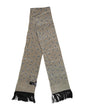 Dolce & Gabbana Gray Skulls Silk Fringes Men Foulard Scarf